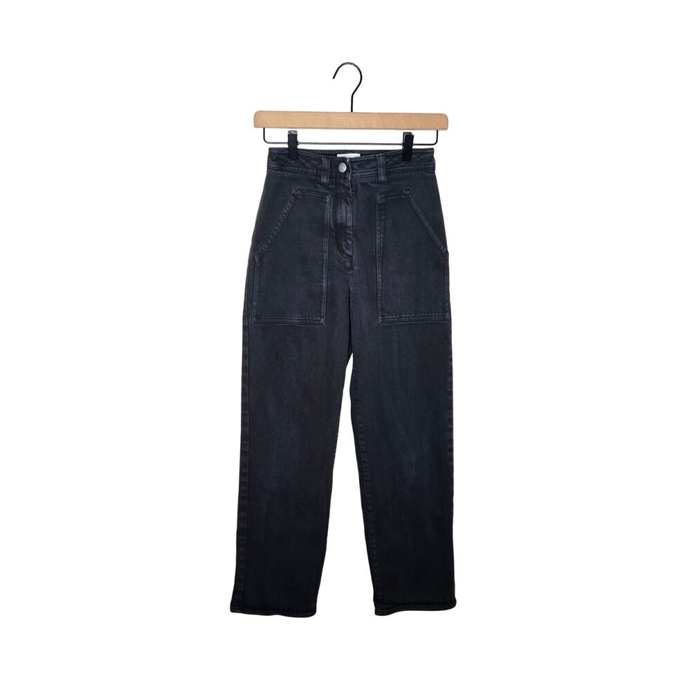 WILFRED FREE High Waisted Straight Leg Jeans Black Size 0
